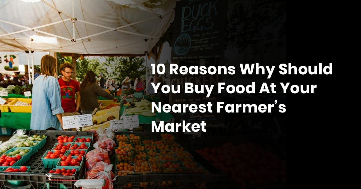 10 Reasons Why You Should Buy Food At Your Nearest Farmers Market