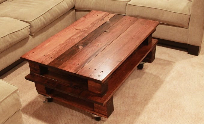 Wooden Pallet End Table